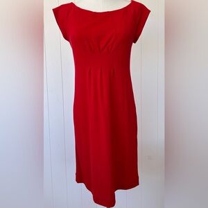 Diane von Furstenberg Chita Sheath Dress Cap Sleeves Red‎ Size 4